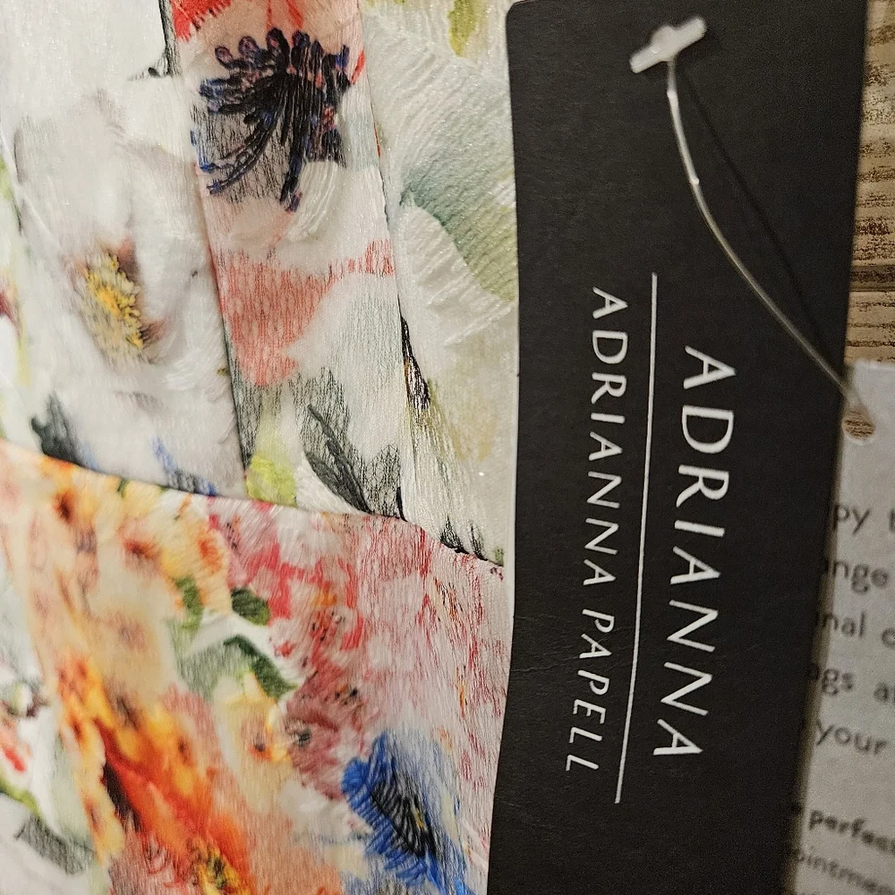 Adrianna Papell - White - Floral - Dress - NWT - Picture 4 of 6